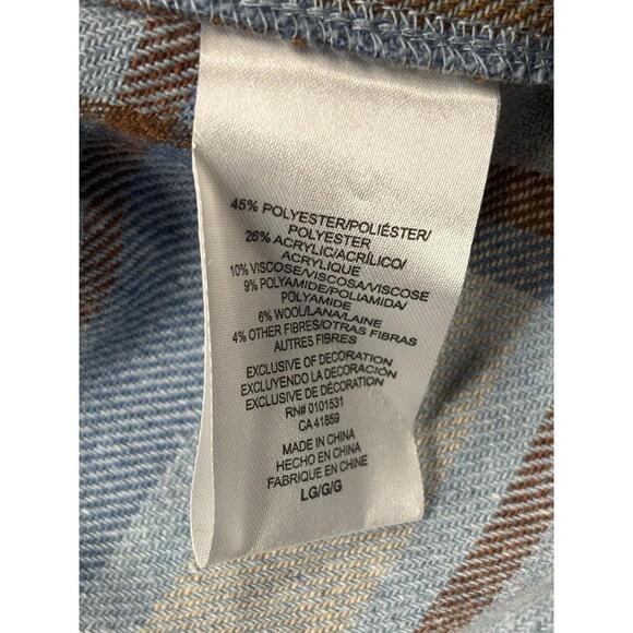 Ford Bronco Top Womens Large Flannel Shirt Shacket Wool Blend Button - Picture 13 of 14